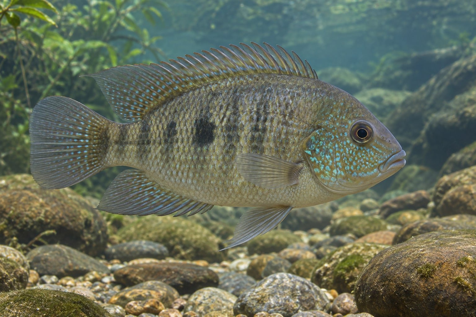 Recreación naturalista con IA de Mojarra