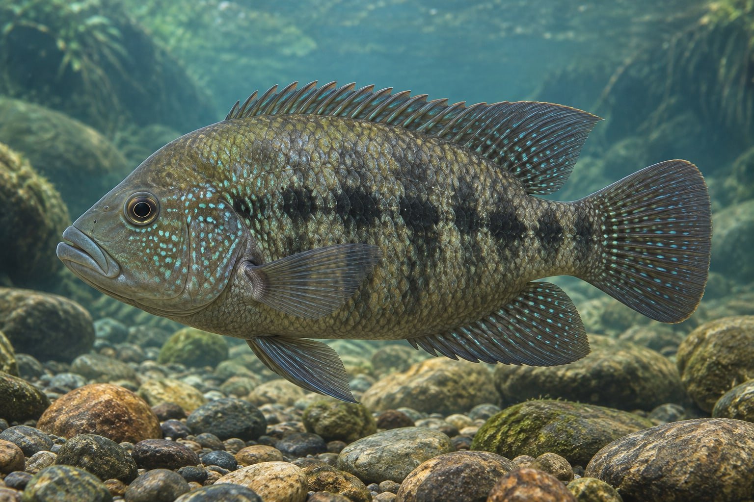 Recreación naturalista con IA de Mojarra