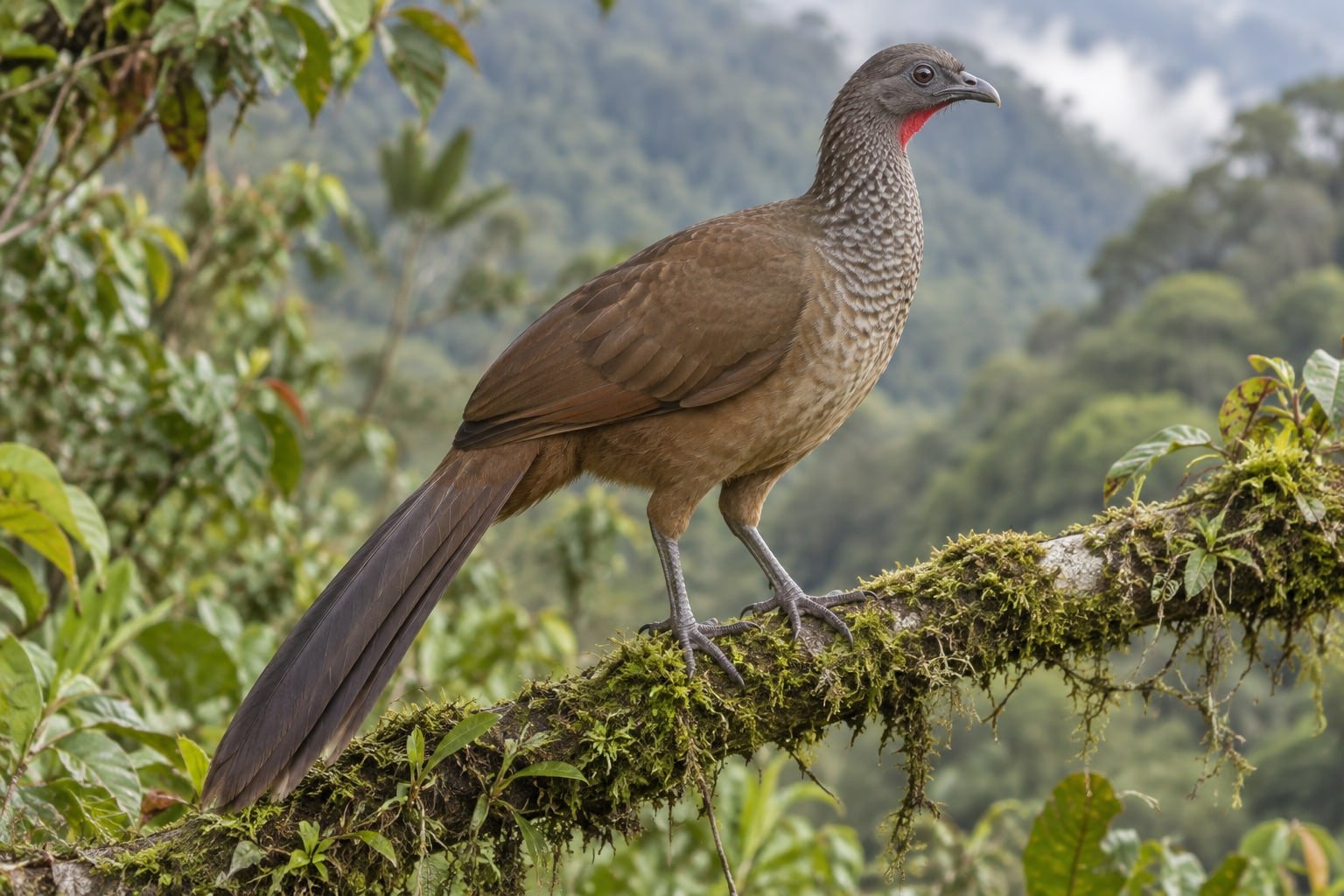 Recreación naturalista con IA de Guacharaca colombiana